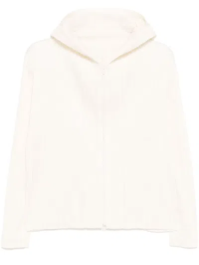 Issey Miyake Pleated Jacket In White