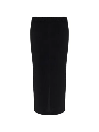 Issey Miyake Pleated Long-lenght Skirt In Black