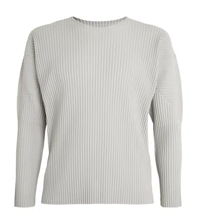 ISSEY MIYAKE PLEATED LONG-SLEEVE T-SHIRT