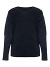 Issey Miyake Ns Navy Basics Long-sleeve Knit Top In Blue