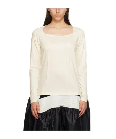 Issey Miyake Pleated Long-sleeved T-shirt In White