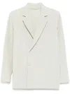 Issey Miyake Pleated Long Sleeves Blazer In Green