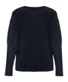 Issey Miyake Ns Navy Basics Long-sleeve Knit Top In Blue
