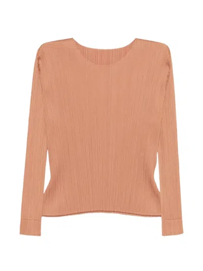Issey Miyake Pleated Long-sleeve T-shirt In Multi