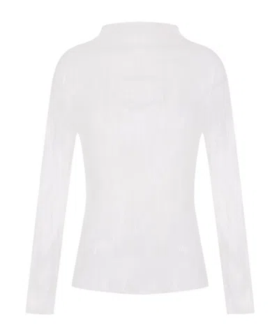 Issey Miyake Pleated Long-sleeved T-shirt In White