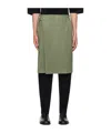 Issey Miyake Pleated Mesh Skirt In Green