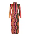 Issey Miyake Pleated Mid-length Dress In Red