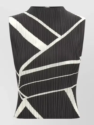 Issey Miyake Pleated Midi Dress In Multi