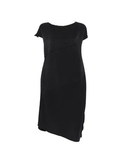 Issey Miyake Women Asymmetric Midi Dress In Multi