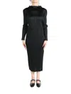 Issey Miyake Plissé Midi Dress In Schwarz