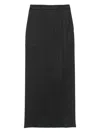Issey Miyake Black Basics Plissé Midi Skirt In Black