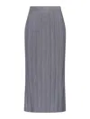 Issey Miyake Gray Basics Midi Skirt In Grey