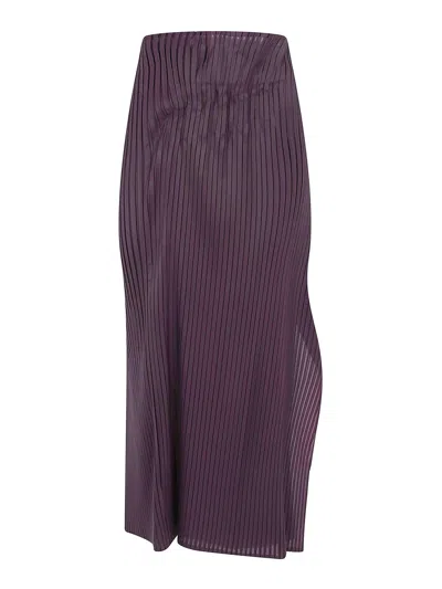 Issey Miyake Pleated On Pleats Long Skirt In Red