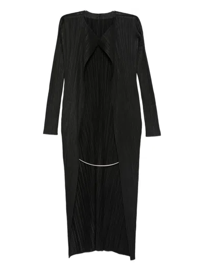 ISSEY MIYAKE PLEATED OPEN-FRONT CARDIGAN