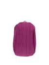 Issey Miyake Pleated Oval Backpack In Purple