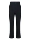 Issey Miyake Tailored Trousers With Button And Pleats In Blue