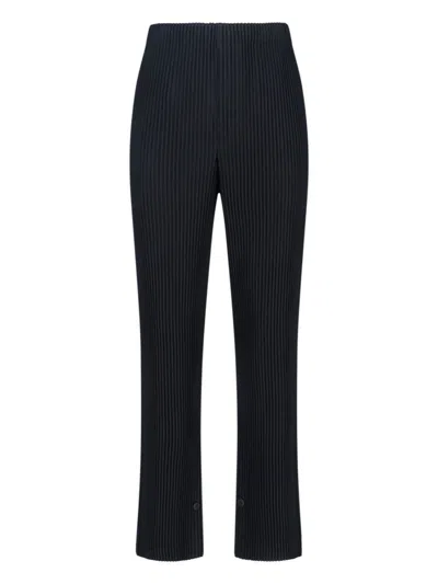 ISSEY MIYAKE PLEATED PANTS - BLACK