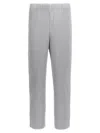 Issey Miyake Pleated Straight-leg Trousers In Gray