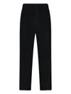 Issey Miyake High-waisted Pleated Trousers With Straight Leg Silhouette In Black