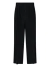 Issey Miyake Core Straight Leg Trousers In Black