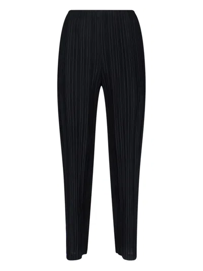 Issey Miyake Pleated Pants In Black