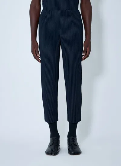 Issey Miyake Pleated Pants In Blue