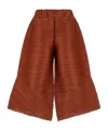 Issey Miyake Wide Leg Tailored Trousers Structured Volume In Burgundy