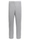 Issey Miyake Pleated Straight-leg Trousers In Gray