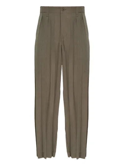 Issey Miyake Pleated Pants In Green