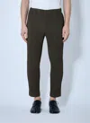 Issey Miyake Pleated Trouser In Khaki