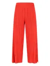 Issey Miyake Elastic Waist Casual Pants In Red