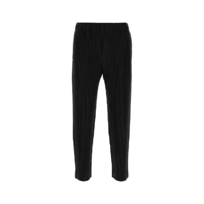 Issey Miyake Pleated Performance Pants For Him In Black