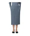 Issey Miyake Pleated Pocket Midi Skirt In Gray