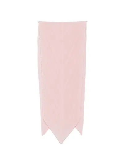 Issey Miyake Pleated Pointed-tip Scarf In Pink