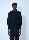 Issey Miyake Polo In Poliestere Nero  Uomo In Black
