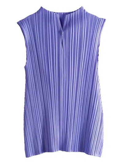 Issey Miyake Pleated Pp58jk281 Top In Purple