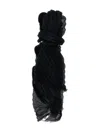 Issey Miyake Ramie Pleats Scarves And Foulards Black In Black