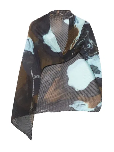 Issey Miyake Pleated Scarf In Multi