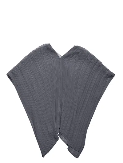 Issey Miyake Pleated Scarf In Grey
