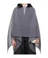 Issey Miyake Gray March Basic Madame-t Small Stole In Gray