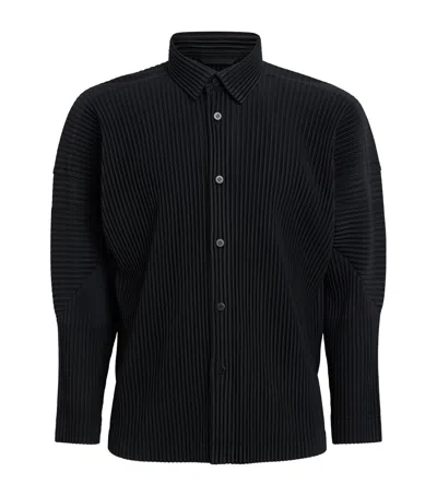 Issey Miyake Pleated Shirt In Black
