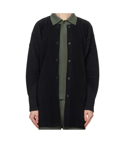 Issey Miyake Pleated Shirt In Black