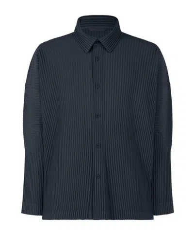Issey Miyake Pleated Shirt In Black
