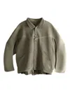 Issey Miyake Pleated Shirt Jacket In Gray