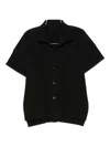 Issey Miyake Pleated Short-sleeve Shirt In Black