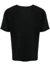 Issey Miyake Pleated Short-sleeve T-shirt In Black