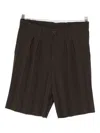 Issey Miyake Pleated Shorts In Black