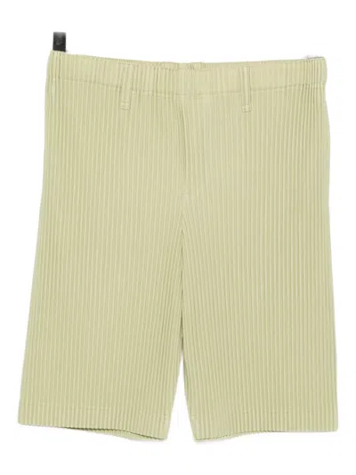 Issey Miyake Pleated Shorts In Green
