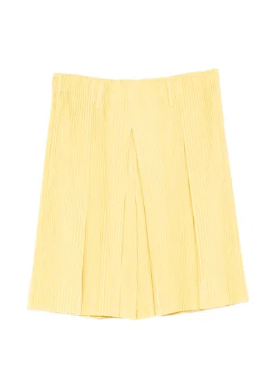 Issey Miyake Pleated Shorts In Multi