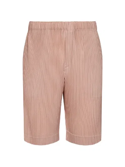 Issey Miyake Pleated Shorts In Pink